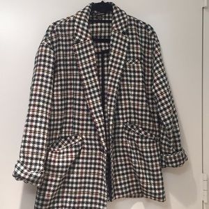 Oversized checkered jacket/light coat - size S/M